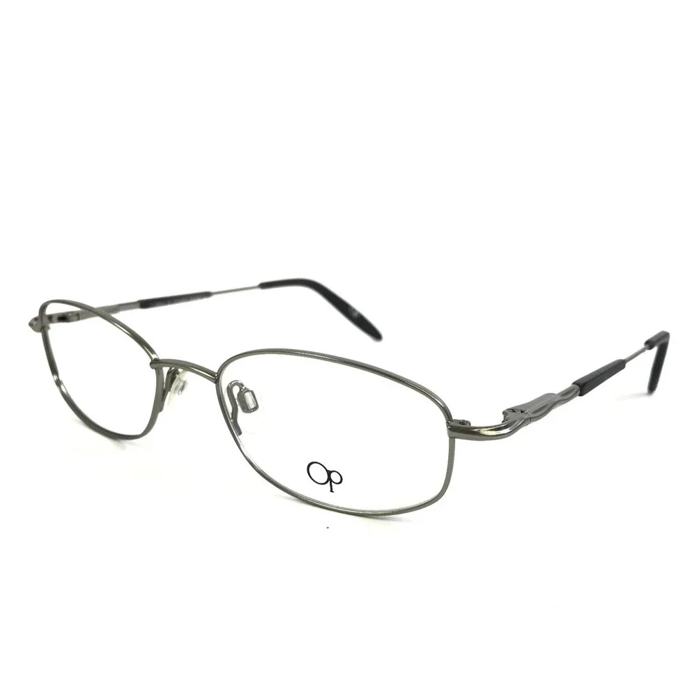 Ocean Pacific Eyeglasses Frames VOYAGER PEWTER Gray Oval Wire Rim 51-17-140